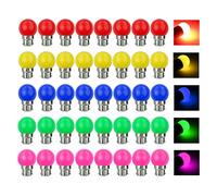 VIRANSHEN Ampoule LED Couleur B22 3W équivalente 30W 240LM AC 220V-240V B22 Baïonnette Ampoules Guirlande Couleur LED Ampoules Multicolore pour Maison Bar Fête Décoration d'ambiance - Lot de 40