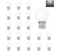 VIRANSHEN Lot de 20 Ampoules LED Blanc Froid B22 Baïonnette, 3W Équivalent 30W, 240LM, B22 LED Économie d'Énergie pour Maison Terrasse Extérieure Guirlande Noël Fête Décoration d'ambiance