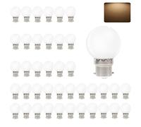 VIRANSHEN Lot de 40 Ampoules LED Blanc Chaud B22 Baïonnette, 3W Équivalent 30W, 240LM, B22 LED Économie d'Énergie pour Maison Terrasse Extérieure Guirlande Noël Fête Décoration d'ambiance