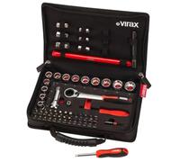 Virax Coffret Plombi'Box 51 pièces 310410 – clé écrou robinet, douilles traversantes, embouts 1/4'