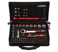 Plombi'Box 51 pièces clé écrou robinet, douilles traversantes, embouts 1/4' Virax - 310410