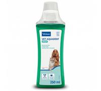 Virbac Aquadent Anti-Plaque Vet Aquadent pour Chat Chien Cheval 250 ml | Additif d'eau dentaire pour chiens et chats ; aide à lutter contre la plaque dentaire, soutient les gencives et rafraîchit