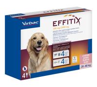 Virbac Effitix 268mg/2400mg Solution Spot-On Grands Chiens 20-40kg 24 Pipettes