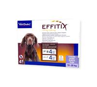 Virbac Effitix Chiens moyens 134mg/1200mg (10 à 20kgs) Boîte de 4