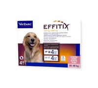 Virbac Effitix Grands Chiens 268mg/2400mg (20 à 40kgs) Boîte de 4