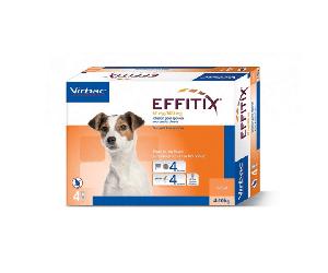 Virbac Effitix Petit Chien Insecticide Chien de 4 à 10kg spot on pipette boite de 4