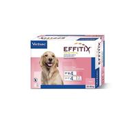 VIRBAC - EFFITIX Spot On - Anti Parasitaire - 4 Pipettes De 20 à 40kg - L