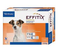 Virbac Effitix Spot-On Antiparasitaire Solution Externe Chien 4-10kg Pipettes 4 Pièces