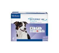 Virbac effripro Duo Chiens de Taille Moyenne 10-20 kg - Lot de 4 pipettes.