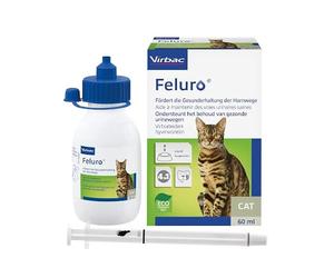 Virbac Feluro | 60 ML | Complément Alimentaire pour Chats | pour Soutenir Le Maintien de la santé des Voies urinaires | pour la santé cellulaire en Cas de Stress oxydatif | Suspension orale