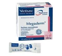 VIRBAC Megaderm 28x4 ml complément alimentaire pour chiens et chats jusqu'à 10kg pour les problèmes de peau