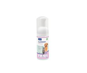 Virbac Mousse Allerderm | 100 ML | Mousse nettoyante pour Chiens et Chats | Peut contribuer à éliminer Rapidement et efficacement Les salissures | sans rinçage | Doux pour la Peau