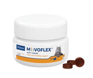 Virbac Movoflex Chat - Soutien des Articulations & Mobilité, 30 Bouchées | Aliment complémentaire pour la mobilité articulaire du chat; bouchée appétente à donner par jour; 97 % d'origine naturelle