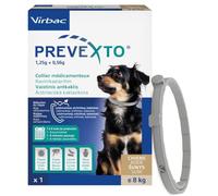 Virbac Prevexto Collier Anti-Puces et Tiques pour Chien <8 kg (38 cm) | Collier antiparasitaire pour chien. Protection jusqu'à 8 mois* | Puces, Tiques, Phlébotomes; Réduit le risque de leishmaniose