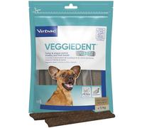 Virbac Veggiedent Fresh XS | Snack dentaire quotidien pour lutter contre le tartre et la mauvaise haleine, aide à l'hygiène bucco-dentaire, 15 pièces