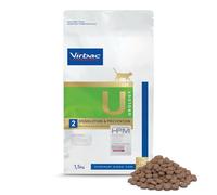 Virbac Croquettes pour chat HPM Urology D&P – Dissolution et prévention des calculs – 1,5 kg