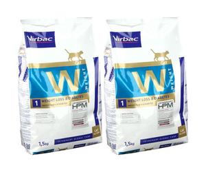 Virbac VETERINARY HPM® Weight Loss & Diabetes, Croquettes chat obèse Aliment 2x1500 g