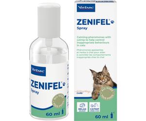 Virbac Zenifel Phéromones Apaisantes Chats Stress Herbe À Chat Spray 60ml