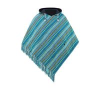 virblatt - Poncho Femme Mexicain à Capuche | 100% Coton | Réversible | Hippie Polaire | Vêtement Hippie - Abajo Green S-M
