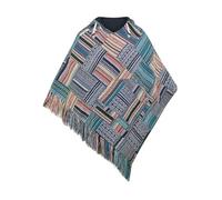 virblatt - Poncho Homme & Femme en Coton | Mexicain Hiver | Réversible | Cape Vetement Hippie