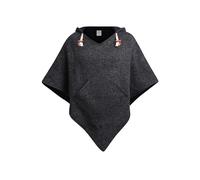 virblatt - Poncho Laine Homme | Laine et Polaire | Poncho Homme Hiver Chaud Poncho Polaire Gande Taille Mexicain Hippie - Abajo_Wool_noir XXL