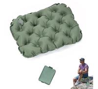 VireEyU Coussin de Siège Gonflable - Coussin d'Air Portable - Étanche et Léger, Utilisation Universelle pour Voyages en Avion, Jardin, Plage et Événements, 40x30x7 cm (Vert Olive)