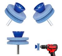 VireEyU Ensemble de 3 affûteurs de lames de tondeuse à gazon, affûteur de jardin universel pour perceuse électrique et perceuse à main, outil d'affûtage efficace,