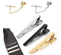 VireEyU Ensemble de 5 Accessoires pour Cravates Homme en Cuivre, Pince à Cravate et Nœud Papillon, Adaptés pour Mariages, Affaires et Usage Quotidien, Pinces Multicolores, Robustes et Élégantes