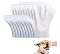 VireEyU Gants de Nettoyage Multifonctions pour Animaux - Enlèvent les Poils, Nettoient & Désodorisent - Gants d'Hygiène Jetables avec Lingettes Humides pour Chiens et Chats, 10 Pièces