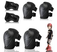 VireEyU Kit de Protection pour Enfants, 6 en 1 : Genouillères, Coudières et Protège-poignets, Ajustables et Robustes, Idéal pour le Patinage, le Cyclisme et le Roller, pour Enfants de 3 à 18 ans