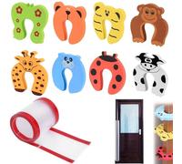 VireEyU Lot de 9 protections de porte en mousse EVA, Protection anti-pincement transparente, Butée de porte pour enfants et animaux, Sécurité renforcée pour portes et fenêtres