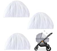 VireEyU Set de 3 moustiquaires pour poussette: Couverture de protection de haute qualité contre les insectes, idéale pour les poussettes, protection contre les moustiques, coupe-vent.