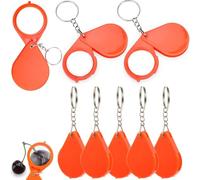 VireEyU Set de 8 Mini-Loupes de Poche 10x, Loupe de Lecture Pliable avec Étui de Protection - Loupe en Verre Portable pour la Lecture, Loisirs et Bijoux, Idéale pour les Déplacements, Inspection