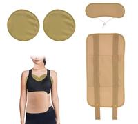 VireEyU Set de Pack d'Huile de Ricin 4 Pièces - Pack Compressif Réutilisable en Flanelle de Coton Bio pour Détoxification, Douleurs Abdominales et Massage Musculaire, Aide au Sommeil.