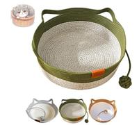 Virelapets Panier pour chat en corde tissée - Cordes en coton naturel respirant et durable, parfait pour le salon, la chambre à coucher ou le bureau, fournissant un endroit de repos confortable pour