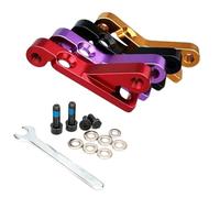 VIRELLO Adaptateur de frein à disque, CNCAlloySide MounttoFlatMounttoFlatMountCaliperShifterfor160 mm180 mm, compatible avec Hopeand Campagnolo, noir