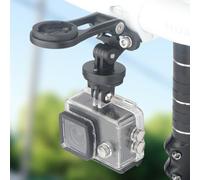 VIRELLO BikeActionCamera Adaptateur pour caméra d'action en alliage d'aluminium Interface pour ordinateur GarminComputer, Quick ReleaseConversion Kit avec vis et clé hexagonale, noir