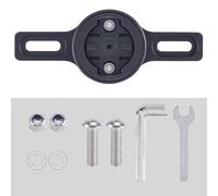 VIRELLO BikeTailLightMountBracket, Plastique, Support de rack arrière pour GarminTL300RTL510RVR315iGPSPORTSR30, noir, 96 x 38 mm avec boulons