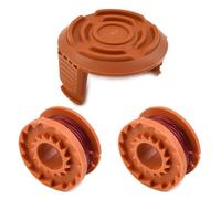 VIRELLO Bobine de rechange et couvercle pour débroussailleuse sans fil 18 V, tête de bobine pré-enroulée de 1,5 mm x 2,5 m formformGPT18Li avec capuchon rapide