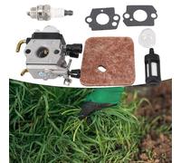 VIRELLO Carburateur pour débroussailleuse Stihl HS45 FS38 FS55 FC55 FS310, compatible avec Zama C1Q-S169B, remplace 4140 120 0619, kit mélangeur de carburant facile à installer