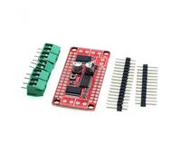VIRELLO Carte pilote double moteur pas à pas CC TB6612 Chipset 4,5 V-13,5 V 1,2 A H-Bridge pour Arduino Robotics, module de contrôle empilable avec bornes de 3,5 mm