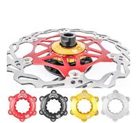 VIRELLO Centerlockto6-BoltDiscBrakeAdapterforRotor, AluminumAlloyHub Converterwith44mmspacingforCycling,Black