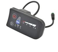 VIRELLO Compteur de puissance LED pour vélo électrique, affichage du compteur de vitesse 24 V-48 V avec connecteur 5 broches, instrument numérique ABS résistant aux intempéries pour guidon de