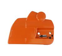VIRELLO Couvercle de panneau latéral gauche pour tronçonneuse Husqvarna 455 460, plaque de guidage anti-éclats, pièce de rechange OEM 537286301, boîtier en plastique orange durable