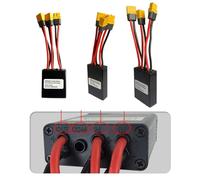 VIRELLO E-BikeDualBatterySwitcherModule, convertisseur de décharge parallèle automatique pour XT60, 20 A-72 V en alliage d'aluminium, adaptateur pour augmenter la capacité et la portée, noir