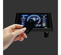 VIRELLO E-BikeLCDDisplay,S966Meterfor24-72V Vélo électrique avec protocole No.2, interface 5 broches, SpeedPowerBatteryMonitor, noir