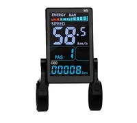 VIRELLO ElectricDisplayforLCD-M5, 24V-72VE-BikeInstrumentPanelwithFaultCode,Connecteur étanche à 5 broches pour contrôleur KT, noir