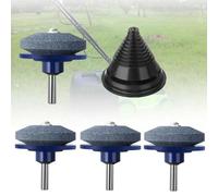 VIRELLO Ensemble d'affûtage de lame de tondeuse à gazon avec cône d'équilibrage en acier - Roue épaisse de 2 cm en corindon pour tondeuses à gazon, tracteurs et motoculteurs