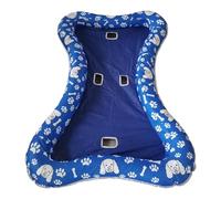 VIRELLO Flotteur de piscine gonflable en PVC pour grands chiens, radeau de natation rectangulaire stable pour animaux domestiques, 145 x 95 cm, chaise longue d'été bleue