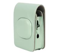 VIRELLO Housse de protection en PU pour appareil photo Fujifilm Instax Mini LiPlay - Étanche - Avec bandoulière - Capuchon amovible - Noir